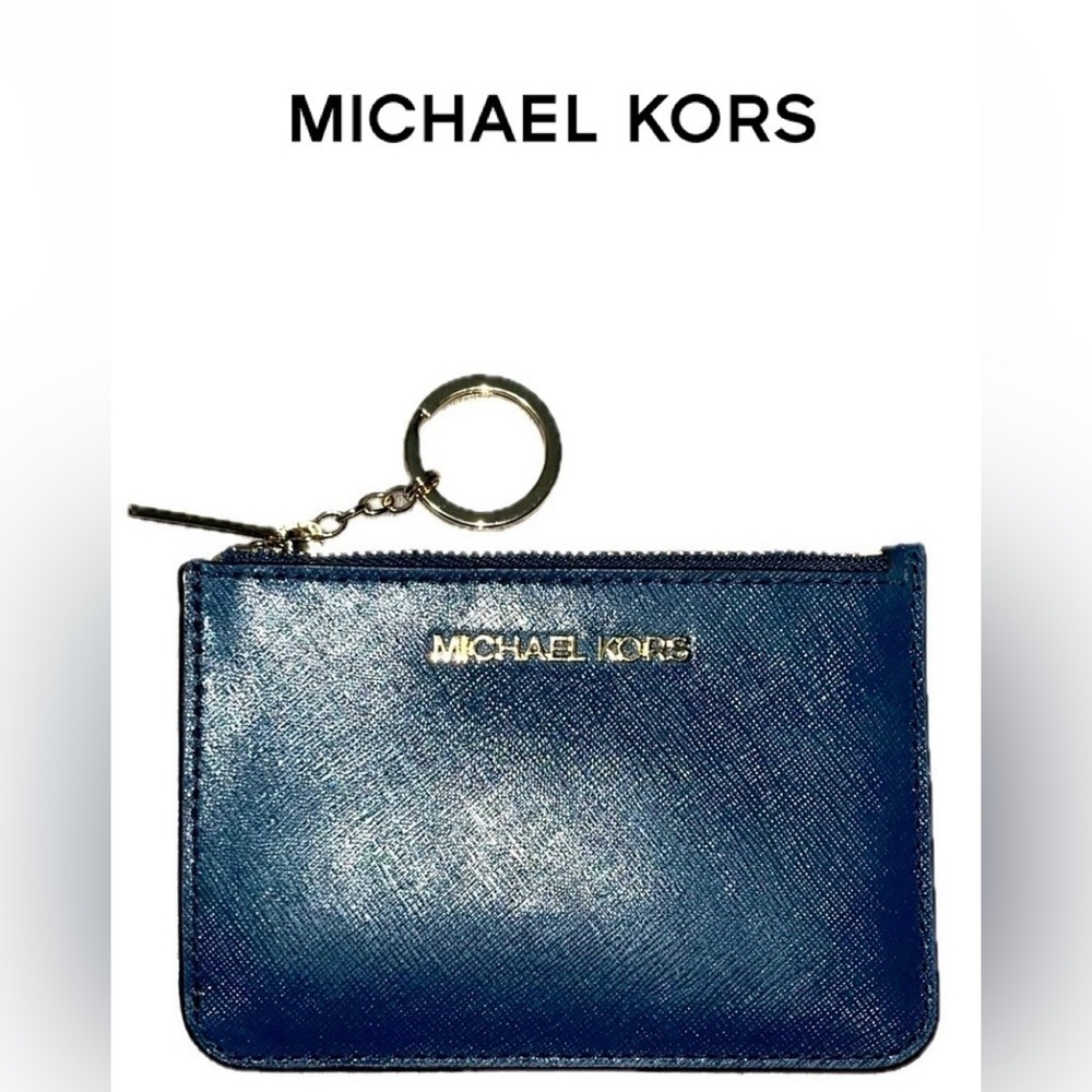 Michael Kors Jet Set Travel Sm. Top Zip Coin Pouch w/ID Holder Saffiano Leather